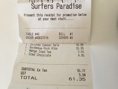 账单-Pancakes on the rocks(冲浪者天堂店)