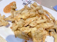 炸平菇-东北哈尔滨酱骨头馆房掌柜铁锅炖