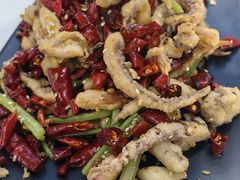 干煸鱿鱼须-大眼锅贴水饺(河东店)