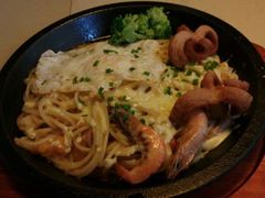 南瓜蓉鲜虾铁板意面-吉姆丽德乡村西餐厅(闵行交大店)