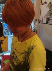 “橘”红色头发的倪永康！！！-青山·岚美发沙龙