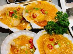 虾夷大扇贝-围炉肉舍•炭烤活鳗•丹东海鲜烤肉(步行街店)