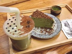 抹茶千层抹茶栗子千层-無邪日式甜品(华润五彩城购物中心店)