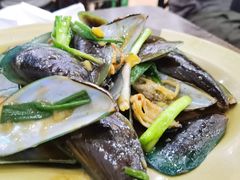 姜葱炒青口-贞姨美食·老字号海鲜大排档