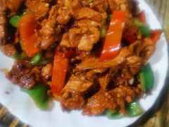 -陕北农家小吃风干羊肉剁荞面