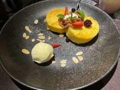 舒芙蕾松饼配香草冰激凌-西堤牛排(北京国瑞店)