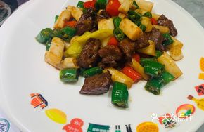 Sour Spicy Lotus Stem and Beef Cubes