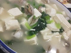 青蛤小白菜炖豆腐-四海鲜渔家菜(黄金海岸店)
