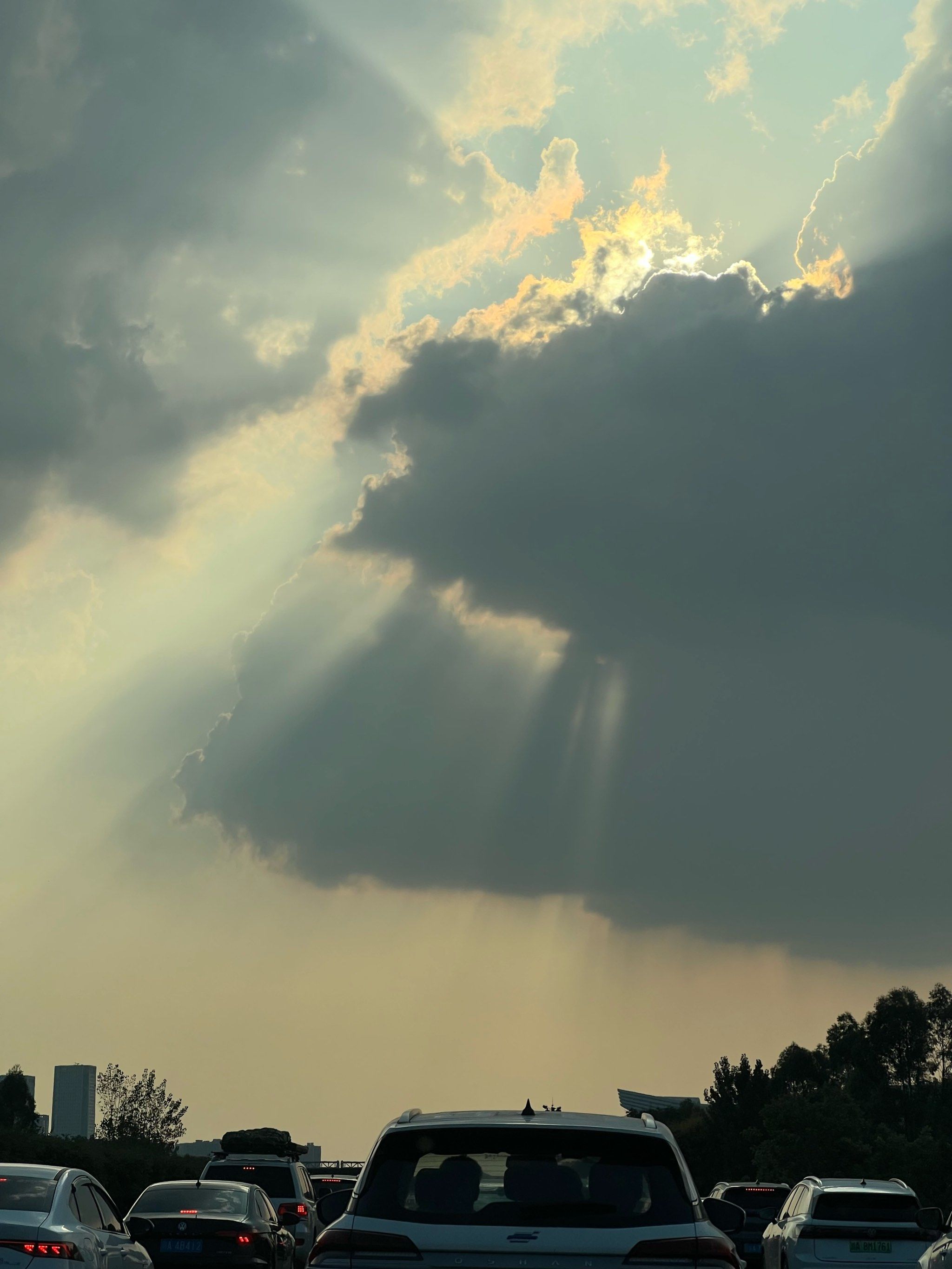 成都难得一见的丁达尔