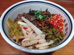 麻辣鸭子和麻辣牛肉双拼-李易面馆(树木岭店)