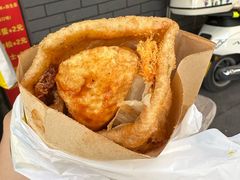 -小红车炸蛋葱油饼