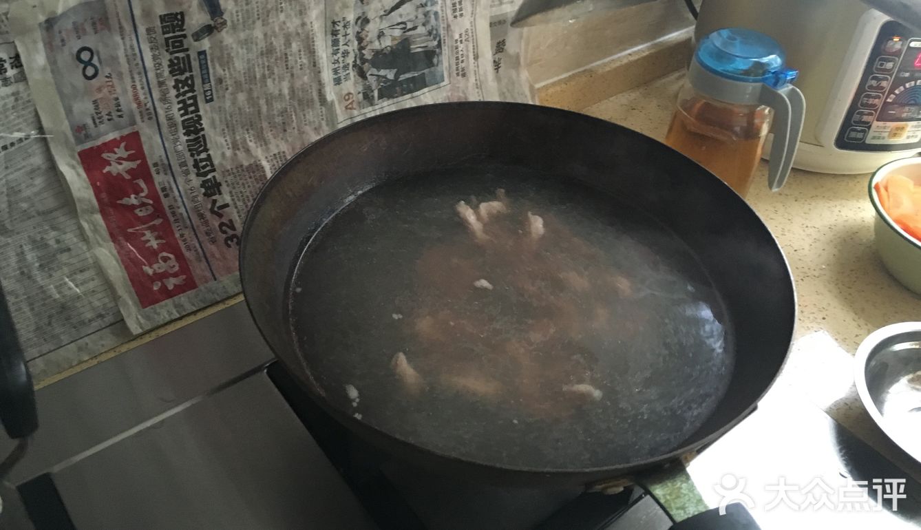 大杂烩丰富色彩的炒罗汉肉