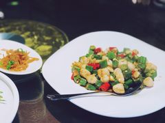 秋葵炒贝丁-福来齐·鲁菜海鲜·渔家菜(朝阳街分店)