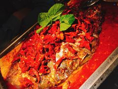 重庆豆花烤鱼-探鱼·鲜青椒爽麻烤鱼(西南商都店)
