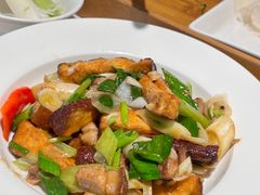 大蒜炒福隆豆干-黑明餐厅(白鹭洲店)