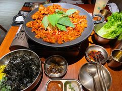 铁板章鱼五花肉-春熙台韩国料理·章鱼肥牛(西丽店)