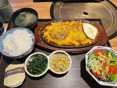 芝士汉堡定食-炼火烤肉店