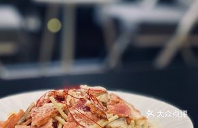 Crab Roe Creamy Bacon Pasta