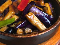 鱼香年糕炒茄子-涌上外婆桥(南塘店)