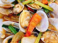 姜葱炒花甲-覃记海鲜美食餐厅