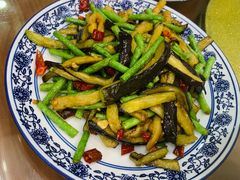 生炒豆角茄子-椒香川流不息川菜馆(二七北路店)