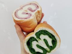 抹茶奶酥米面包-谷艺烘焙