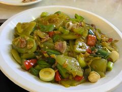 青番茄炒腊肉-邵老爹老杭州白斩鸡·家常菜(建国北路店)