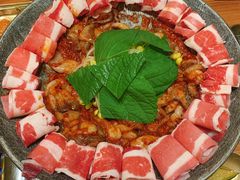 铁板章鱼五花肉-春熙台韩国料理·章鱼肥牛(西丽店)