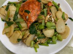 白蟹炒年糕-红灯笼龙凤饭店(宁波老字号店)