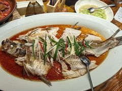 清蒸翘嘴白鱼-丹江渔村(首都机场店)