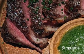 Charcoal-Grilled M3 Australian Sirloin with Northwest Green Sauce