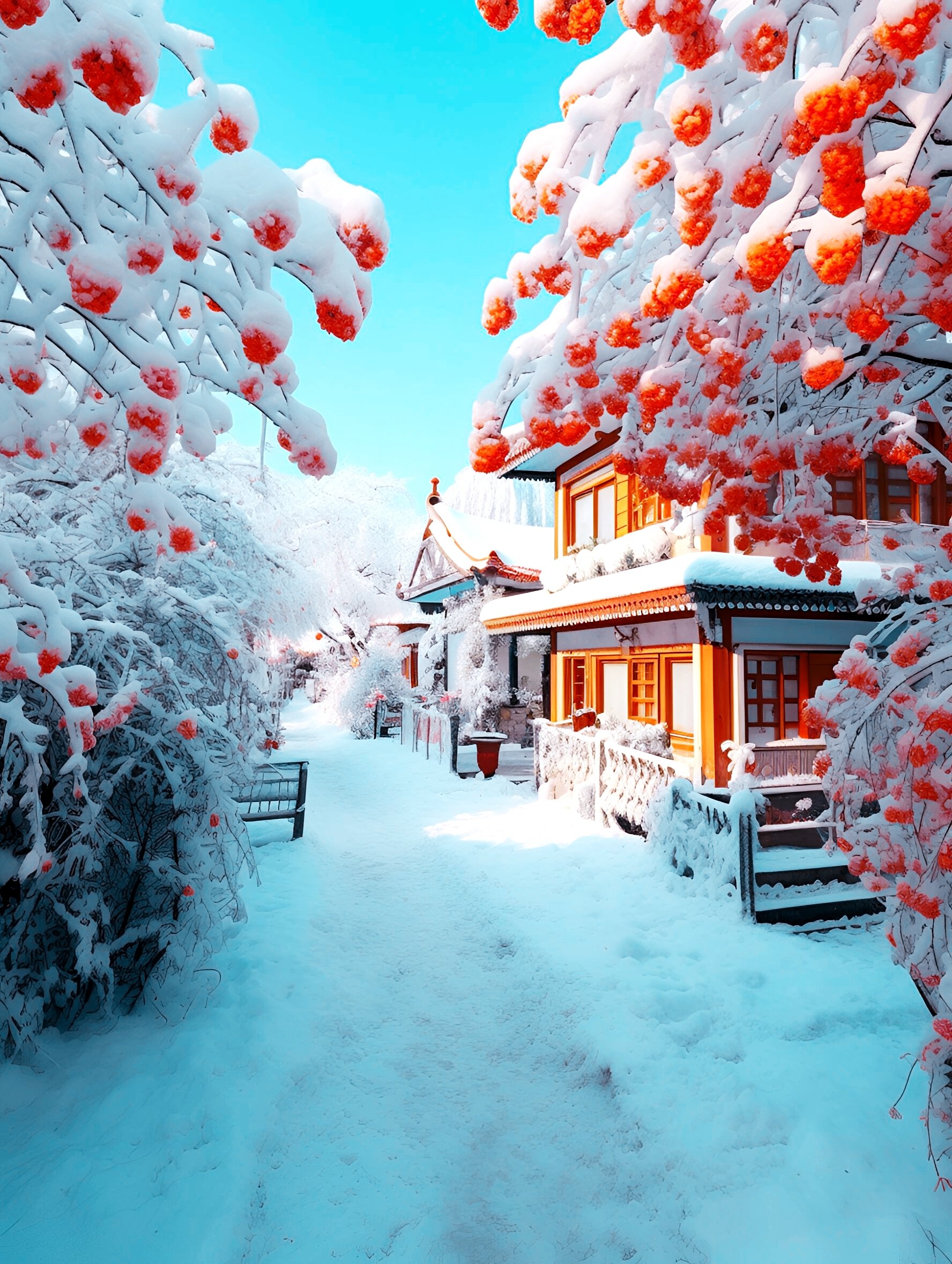 雪天风景照图片