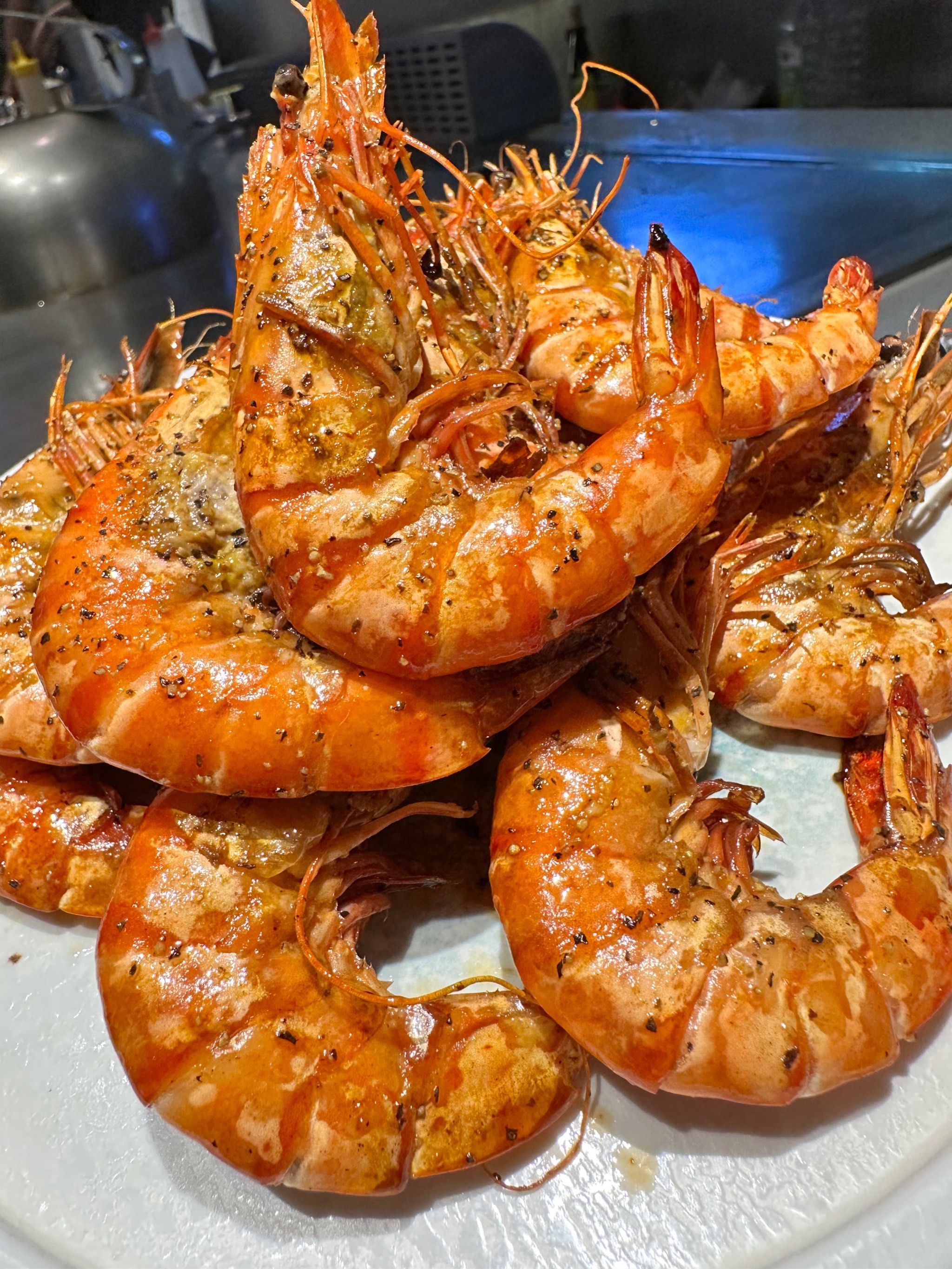 铁板黑虎虾一次吃到爽是什么体验