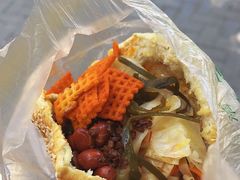 鸡蛋花干夹菜-三兄弟高炉烧饼