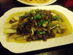 手撕茄子-休记光头香辣蟹干锅店(衣冠庙店)
