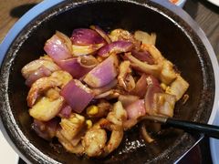 石锅蝴蝶虾-青叶202都市餐厅(迪诺水镇店)