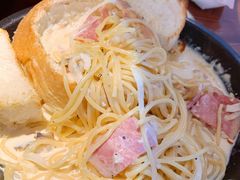 培根奶油意面-机器人火炉披萨