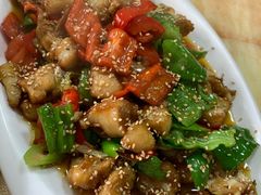 爆炒野生狗鱼块-煲来饱去冷水鱼