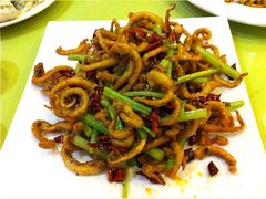 干煸鱿鱼须-大眼锅贴水饺(河东店)