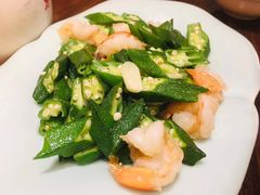 虾仁烩秋葵-梁记粥铺(开元地中海店)