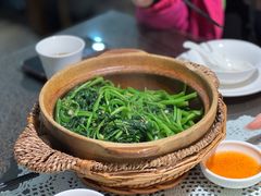 啫啫虾酱空心菜-熠盛粤味(永康路店)