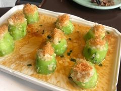 蒜蓉瑶柱蒸丝瓜-有璟阁港式餐厅(国贸商城店)