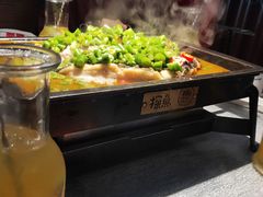 鲜青椒清江鱼-探鱼·鲜青椒爽麻烤鱼(天河优托邦店)
