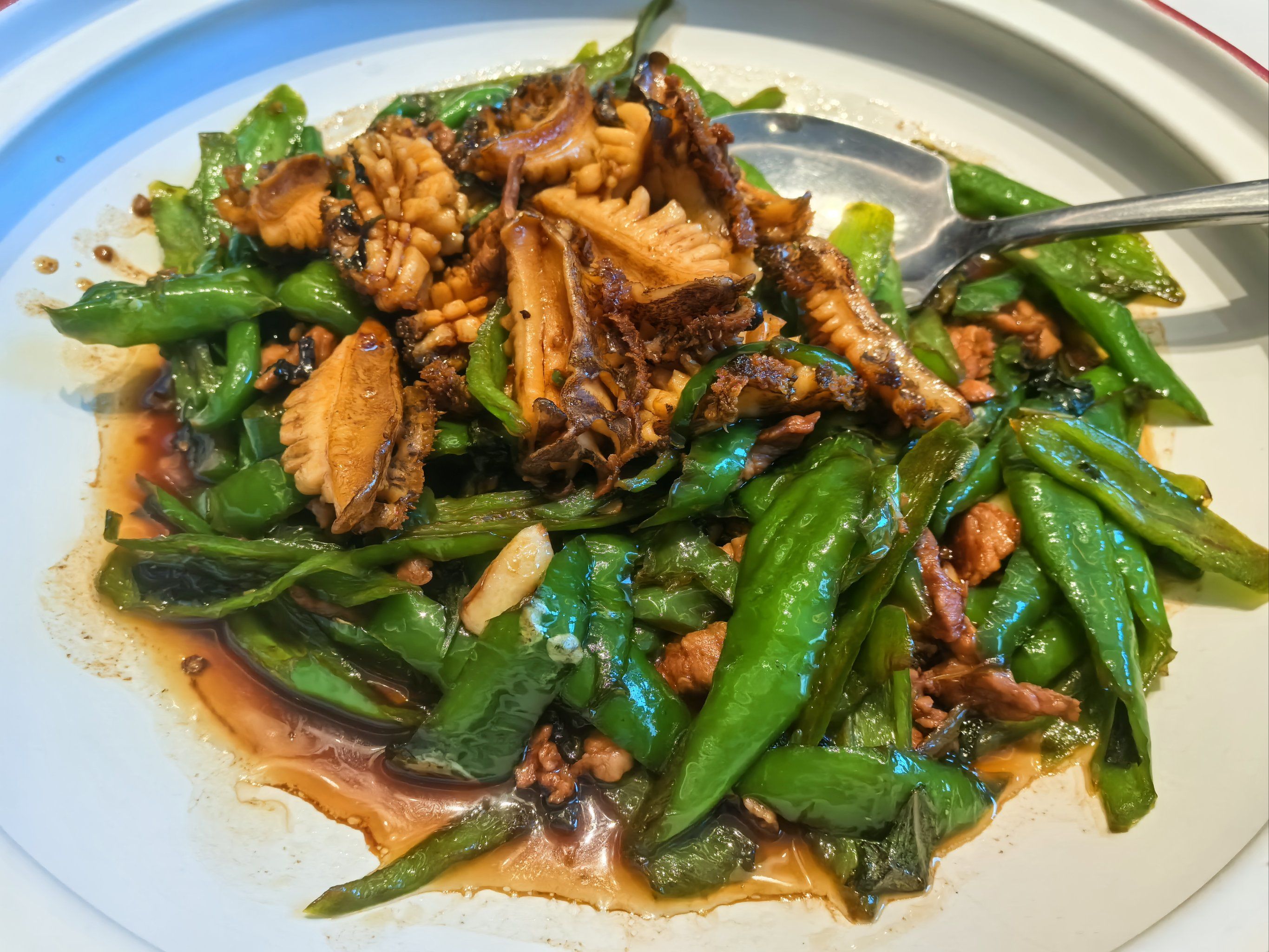 湘味海鲜(辣椒炒鲍鱼配锅巴饭)