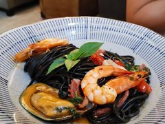 大虾青口海鲜意面-花十悦·鲜花咖啡餐厅(振业城一期店)
