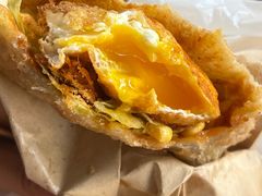 -小红车炸蛋葱油饼