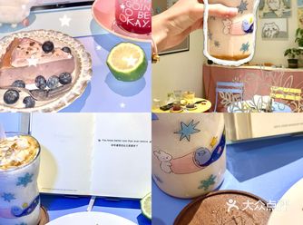 福瑞Coffee 的装修风格很温馨,墙上挂满了Chi