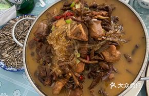 Goose Stewed with Mushrooms and Noodles