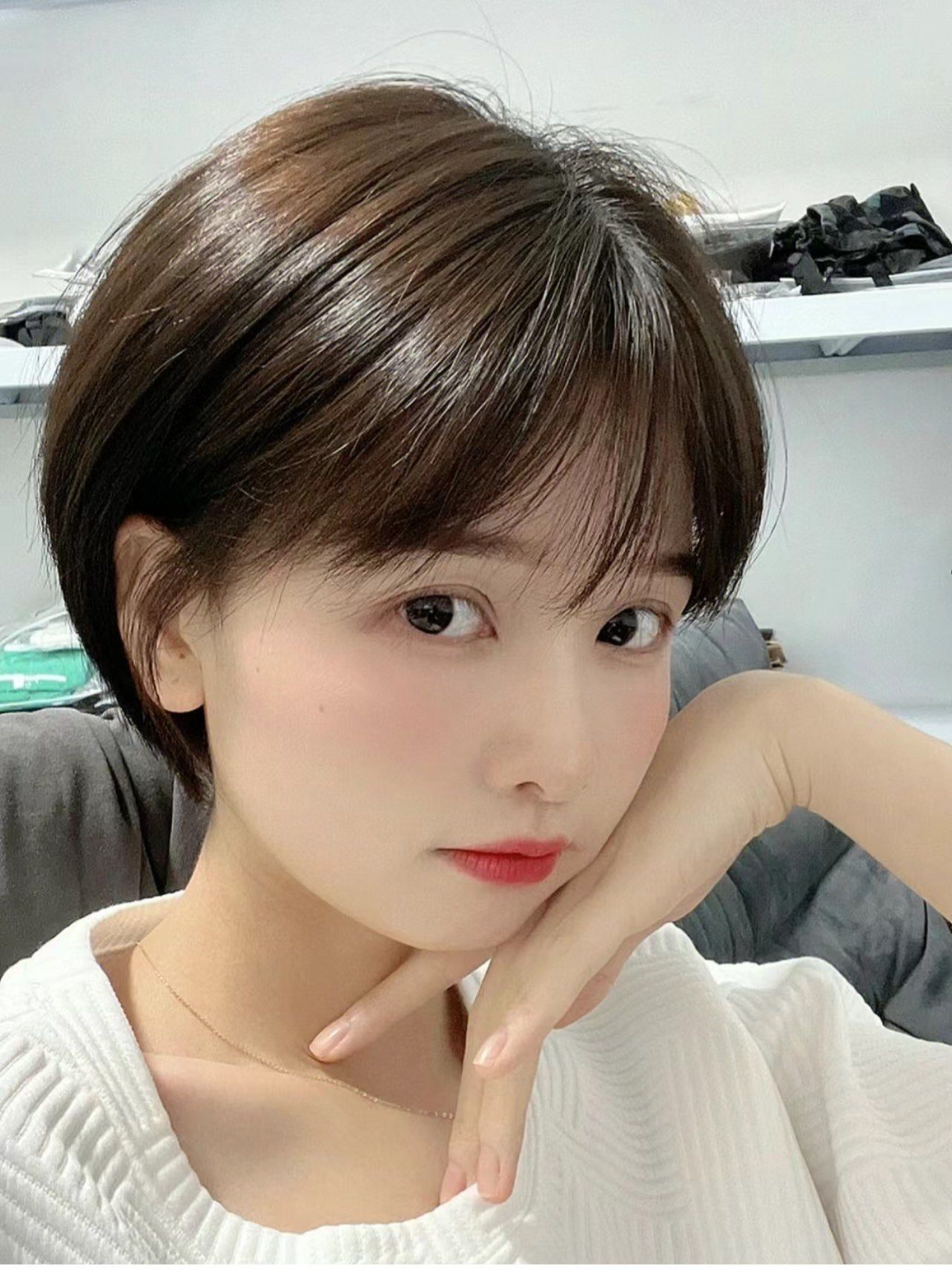 瘦脸短发/少年感/女生短发发型 韩系短发