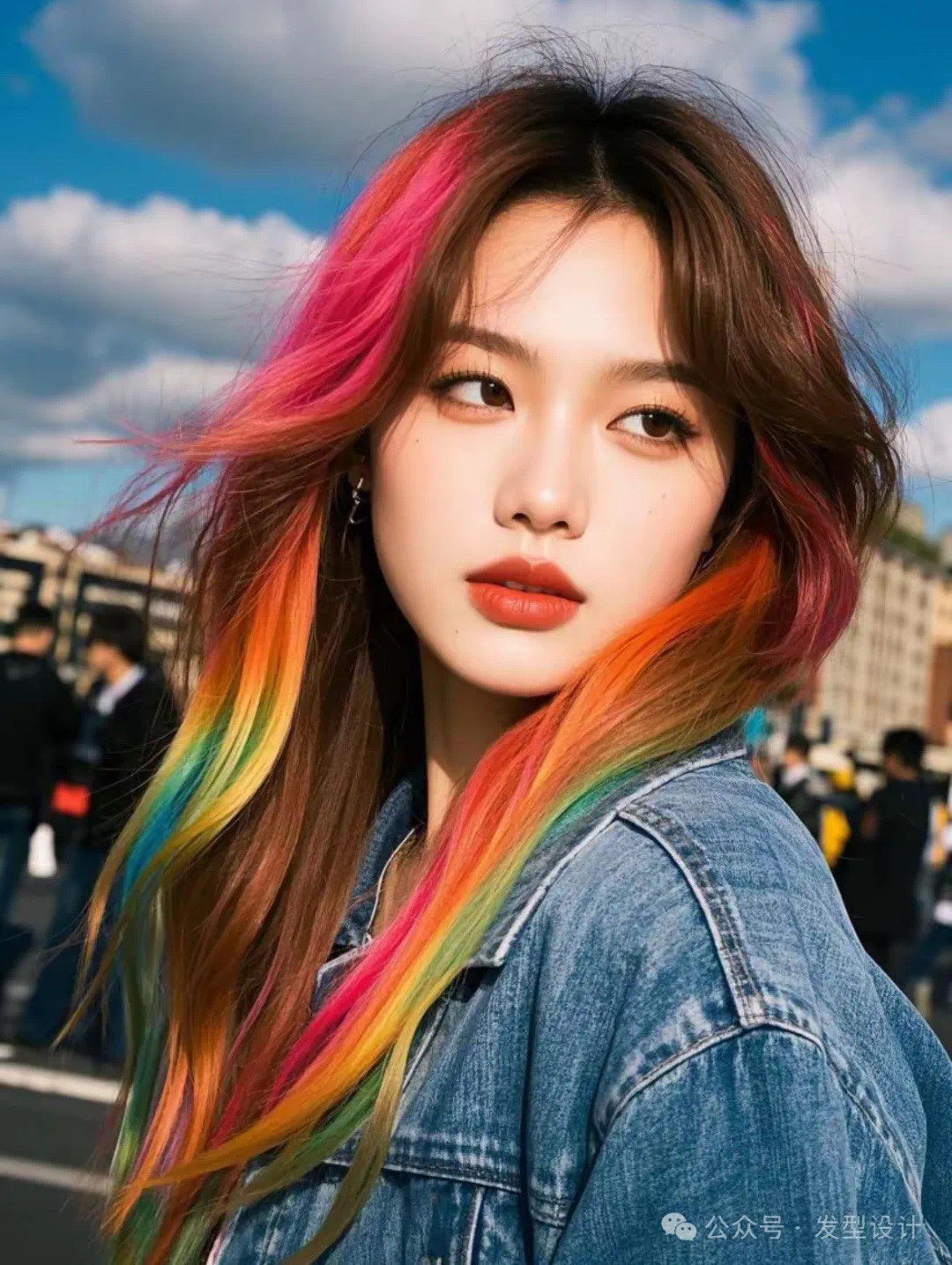 彩虹头发超吸睛